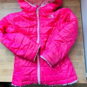 Girls Northface Mossbud swirl reversible jacket